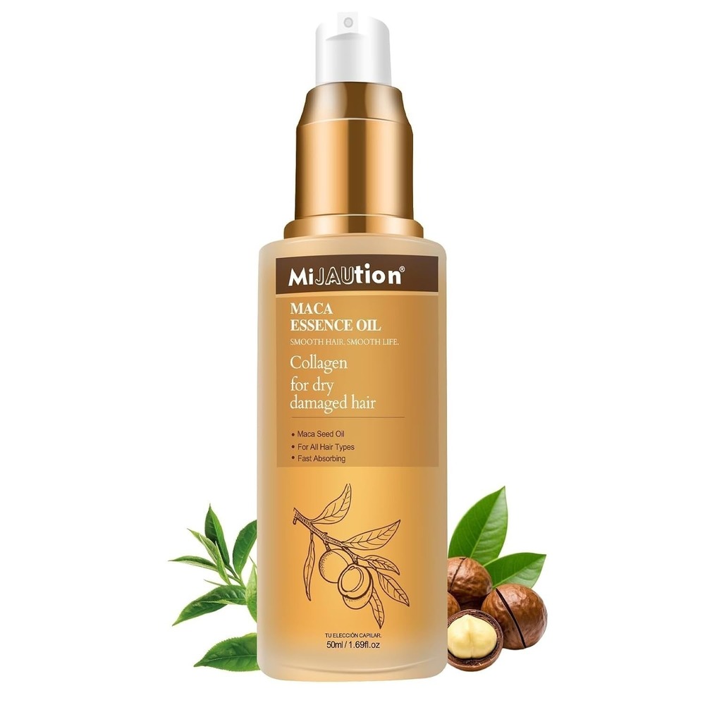 MiJAUtion Maca Essence Oil Collagen for Dry Damaged Hair Fast Absorbing 50ml